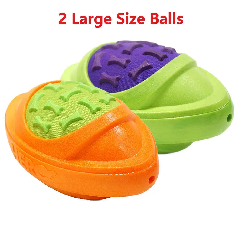 CAITEC Dog Football Toy Floatable Squeaky Outdoor Throwing