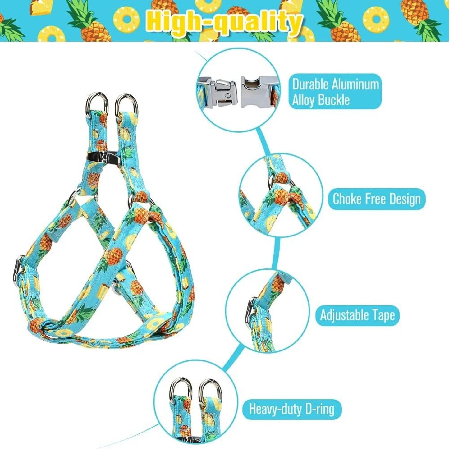 Adjustable No Pull Harness and Leash Set for Dogs