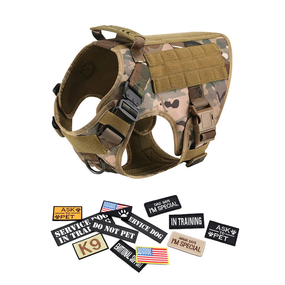 Tactical Dog Harness and Leash Set for Training and Outdoor