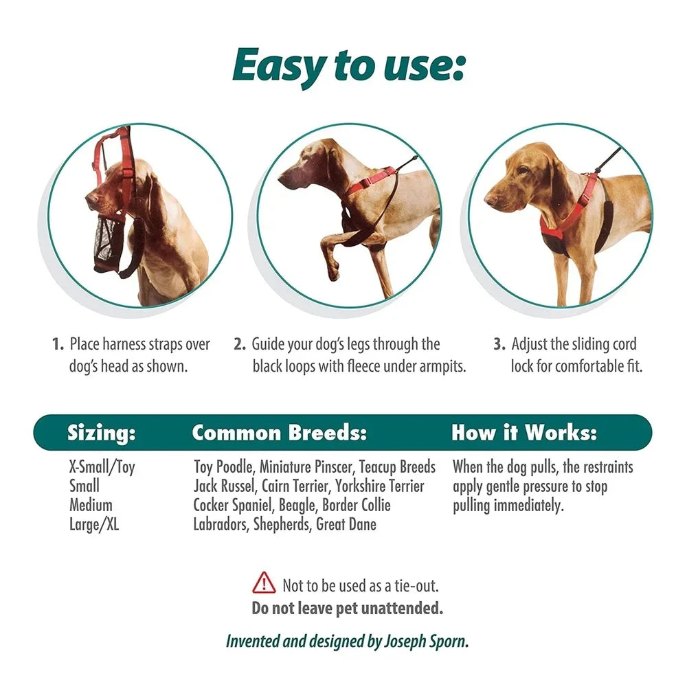 Alma's Pet Supplies Non Pulling Harness With Storage Pouch