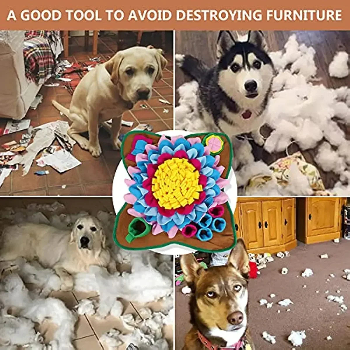 Hign-concerned Snuffle Mat For Dogs Nose Work Slow Feeding