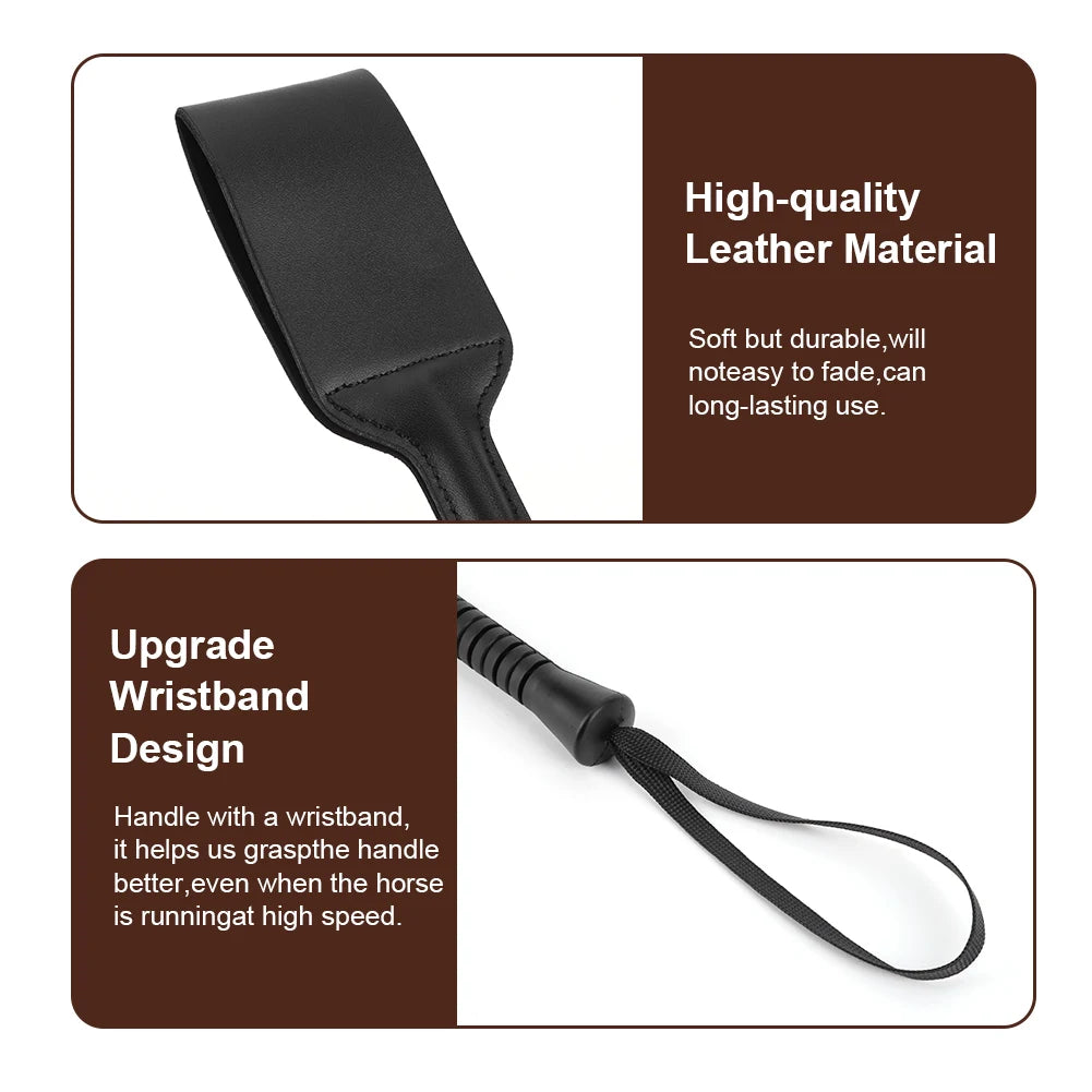 Equestrian Riding Crop PU Leather Handle Whip Outdoor