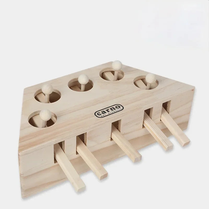 Is Smart Device Cat Hunt Toy Chase Mouse Wooden Maze