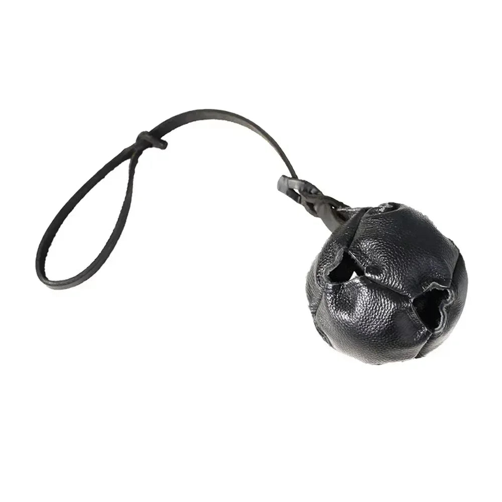 Hign-Concerned Leather Dog Training Ball Toy With Handle