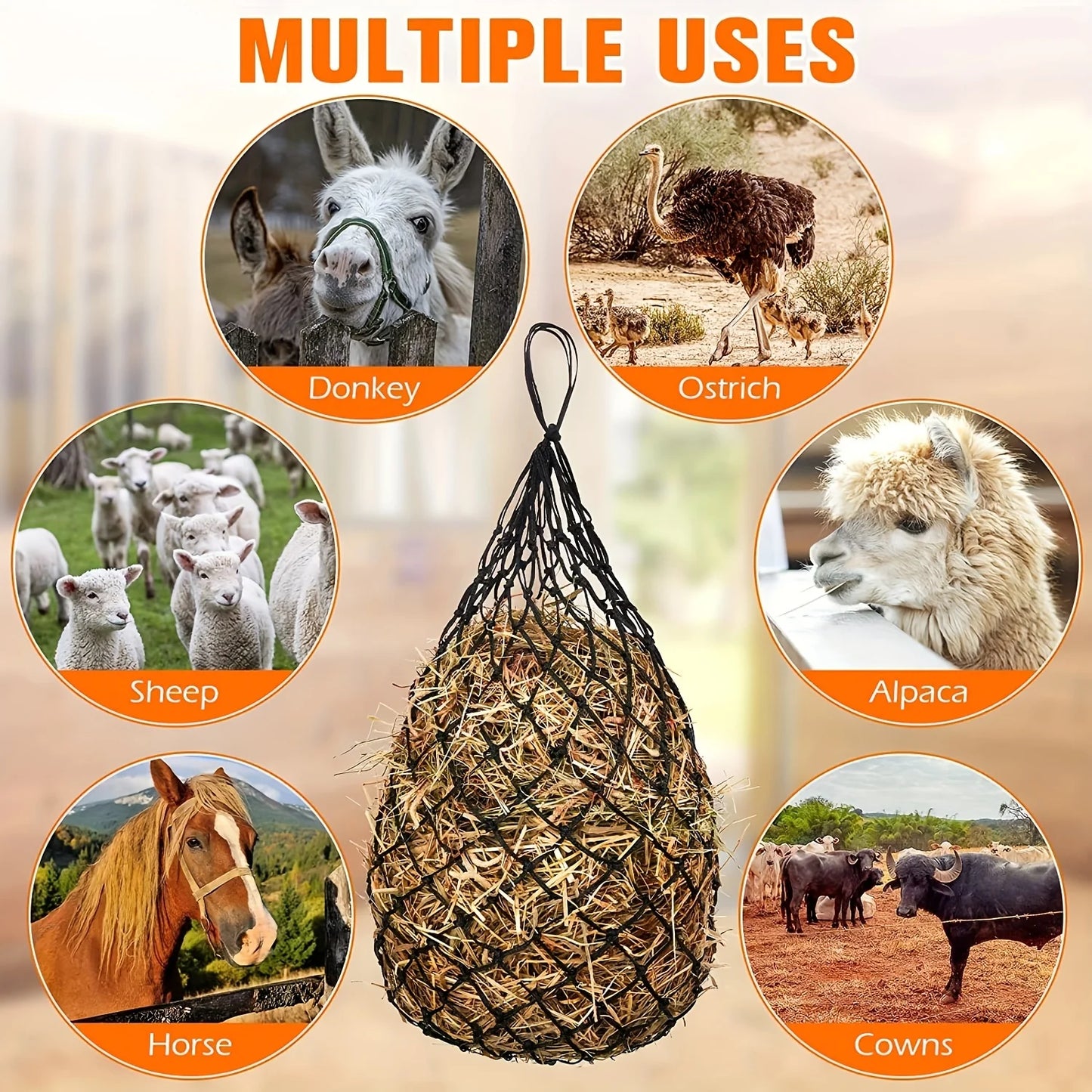 Hign Concerned Horse Hay Net Slow Feed Bag For Horses