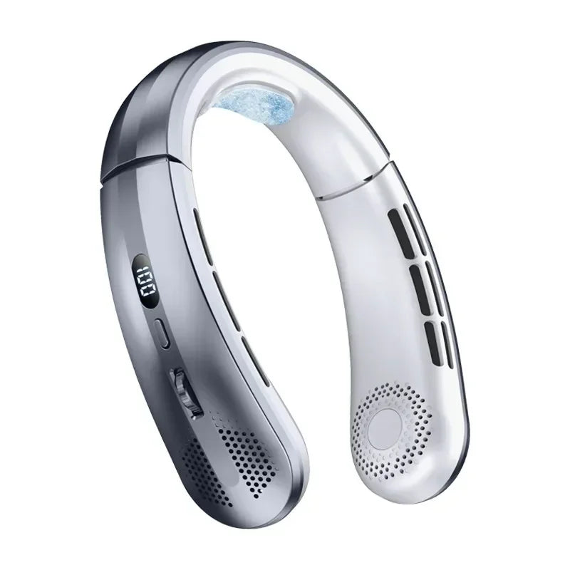 OEING 5000mAh Bladeless Neckband Fan With Digital Display