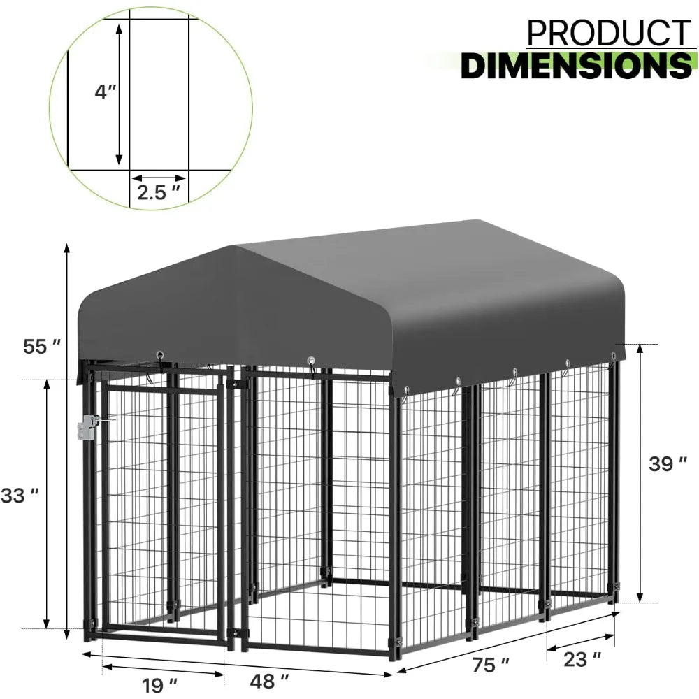 Hign-concerned Outdoor Dog Kennel With Waterproof Cover