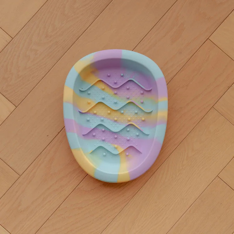Anti Overturning Slow Eating Silicone Bowl For Cats And Dogs