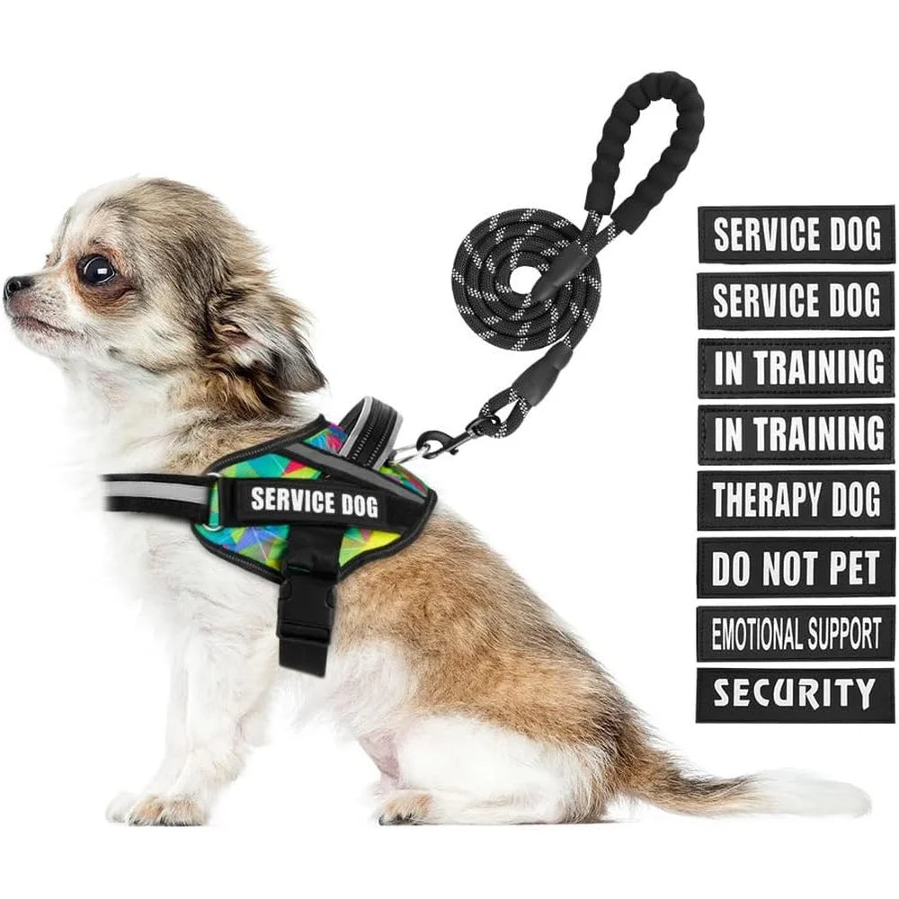 Alma's Pet Supplies Service Dog Harness Leash Reflective
