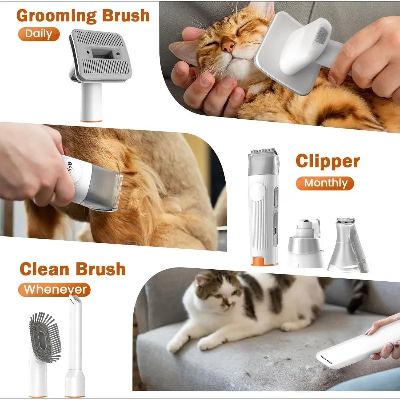 Hignconcerned Dog Grooming Kit Vacuum Clippers Nail Trimmer