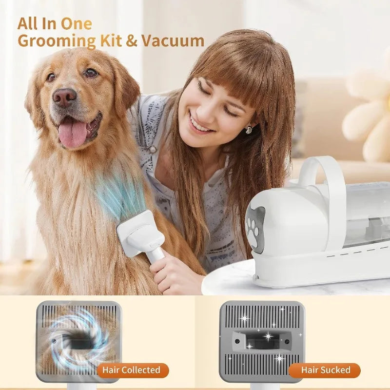 Alma's Pet Supplies Vacuum Grooming Kit With Clipper Tools