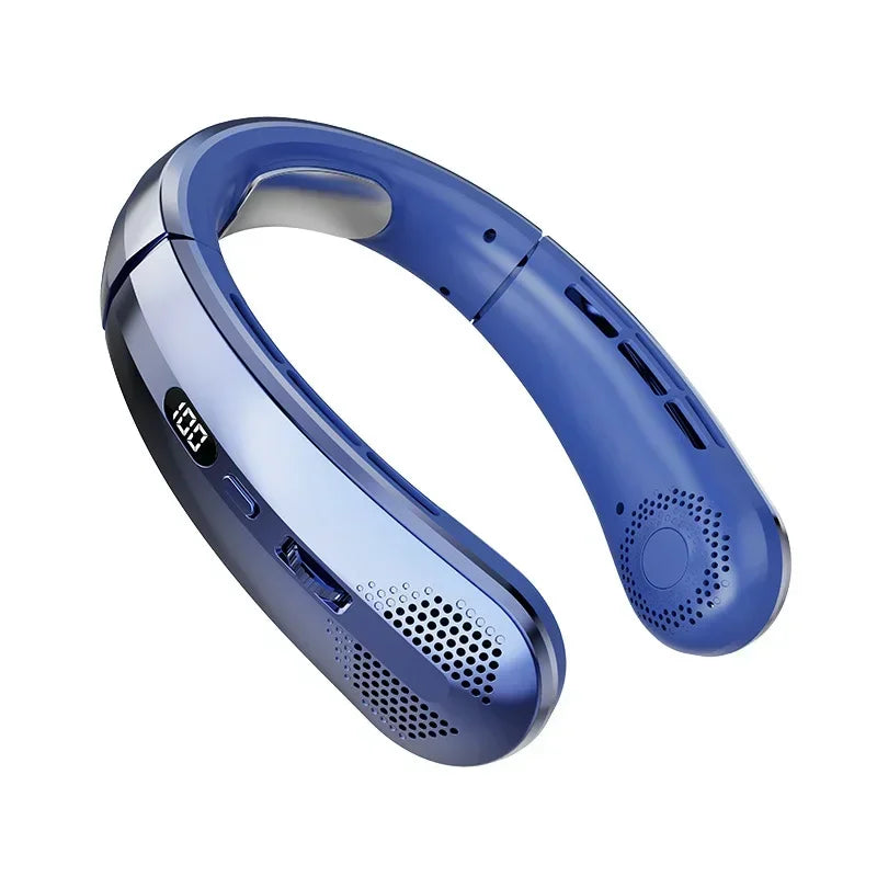 OEING 5000mAh Bladeless Neckband Fan With Digital Display
