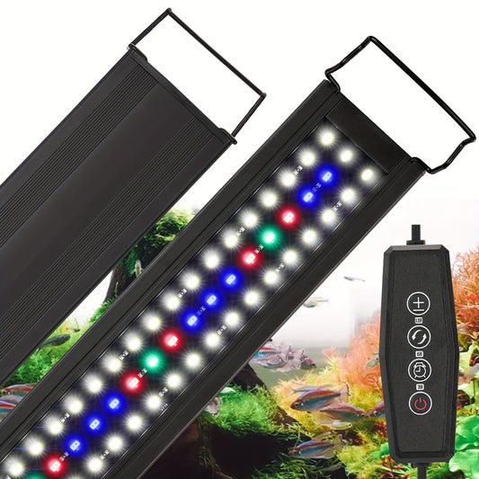 LED Aquarium Light Full Spectrum With Timer And Extendable Brackets