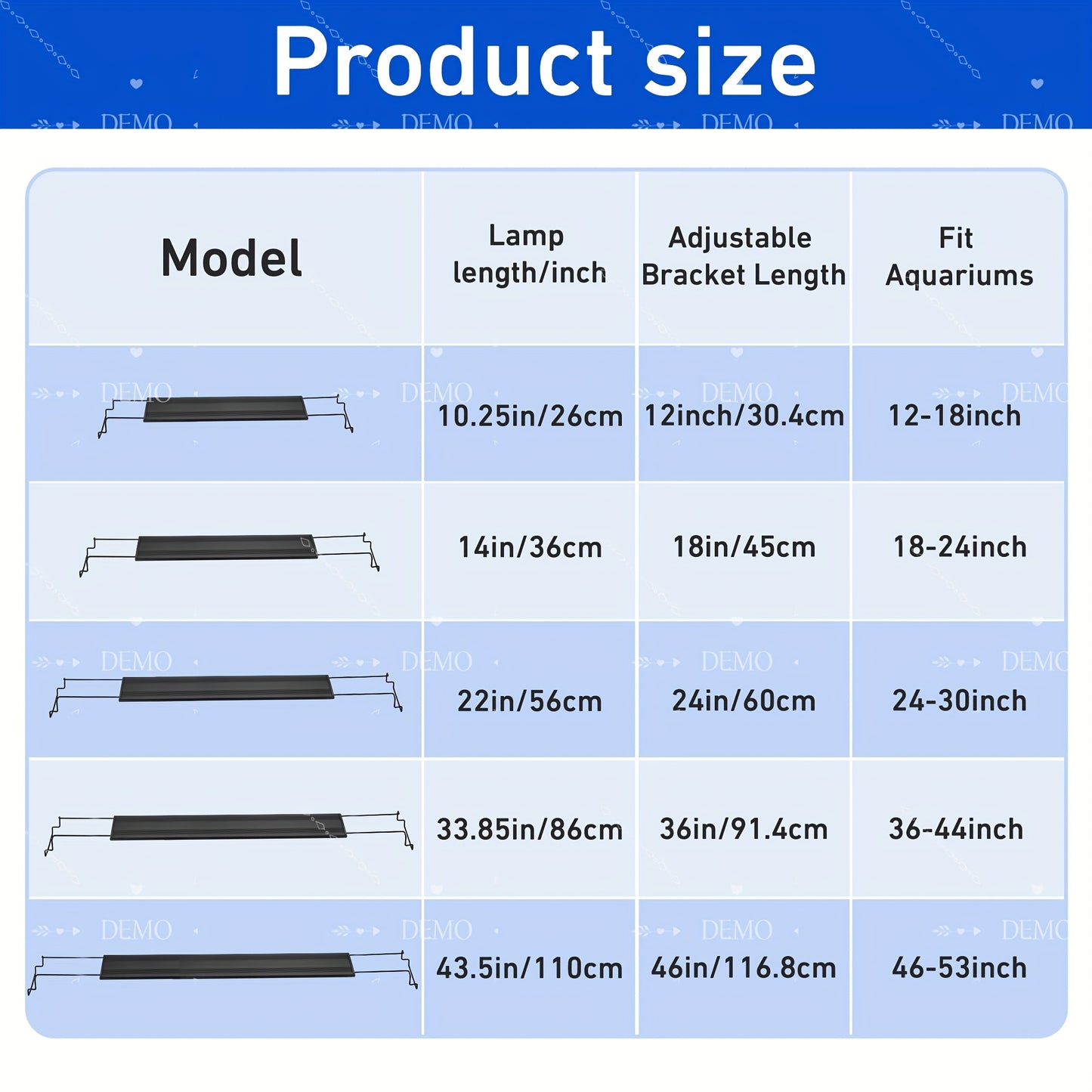 LED Aquarium Light Full Spectrum With Timer And Extendable Brackets