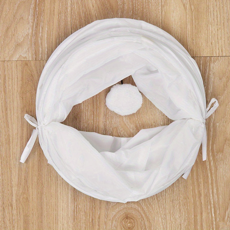Foldable Cat Tunnel With Hanging Ball Interactive Play Tube Cats