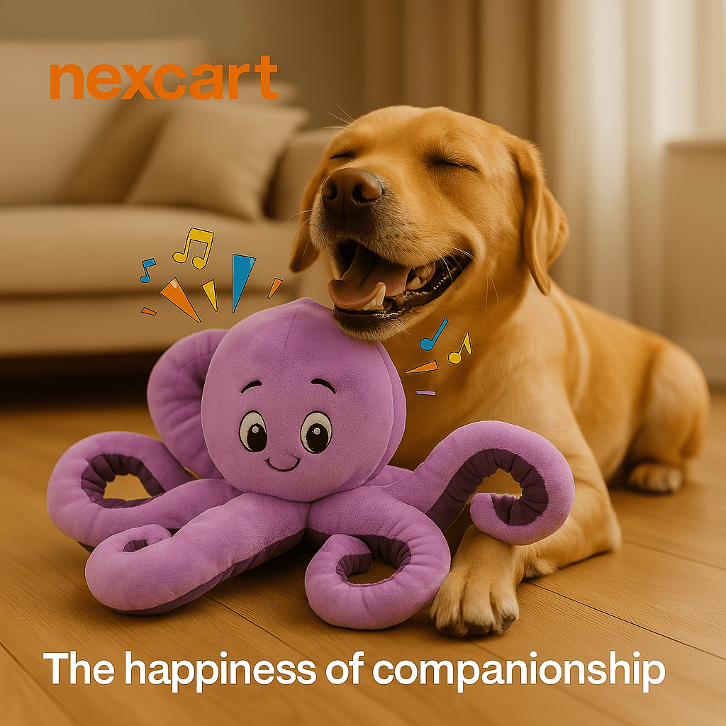 Octopus Squeaky Plush Dog Toy Interactive Cute Puppy Gift