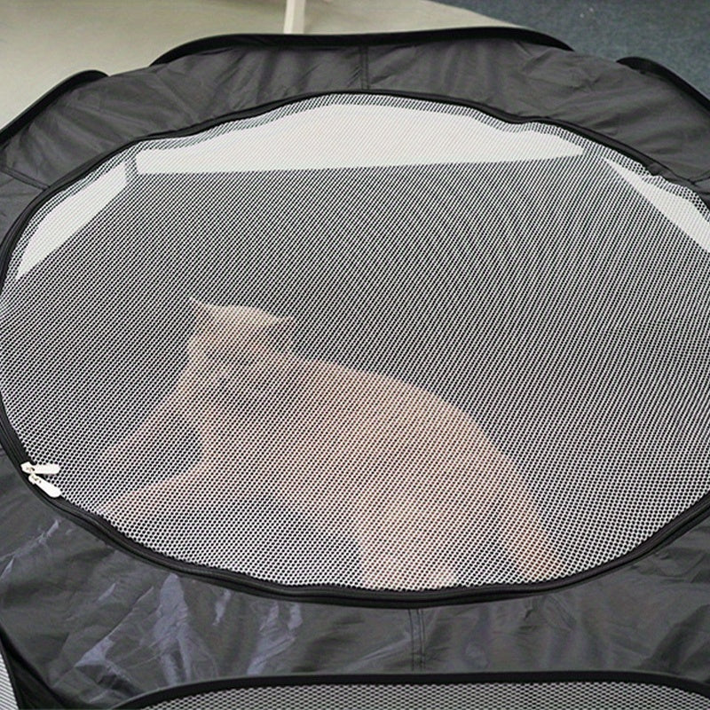 2 Pack Foldable Cat Tunnel Playpen With Removable Top Cage