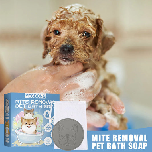 Yegbong Pet Mite Removal Bath Soap for Dogs and Cats