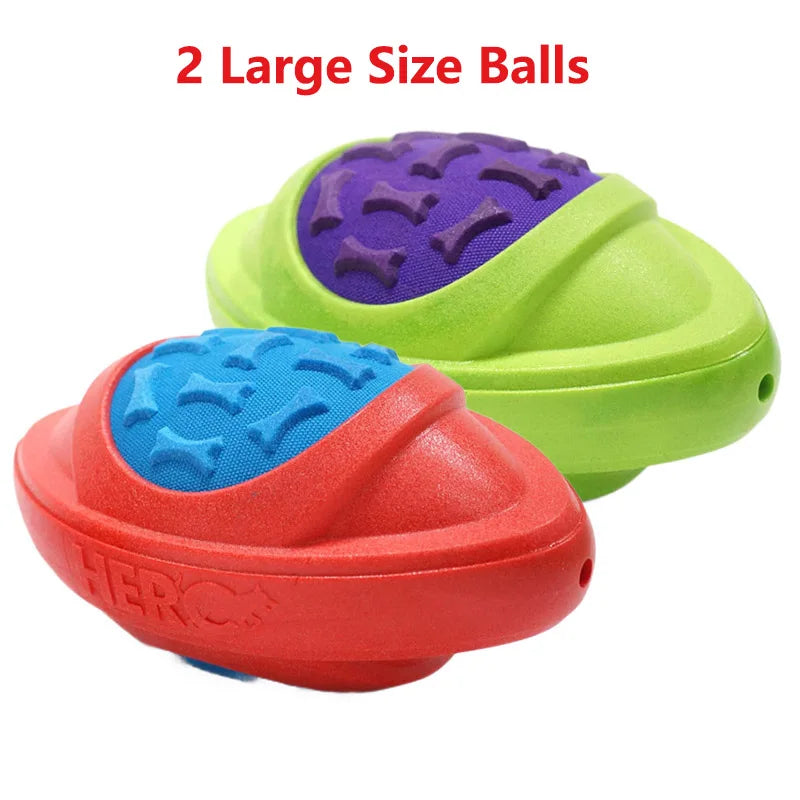 CAITEC Dog Football Toy Floatable Squeaky Outdoor Throwing