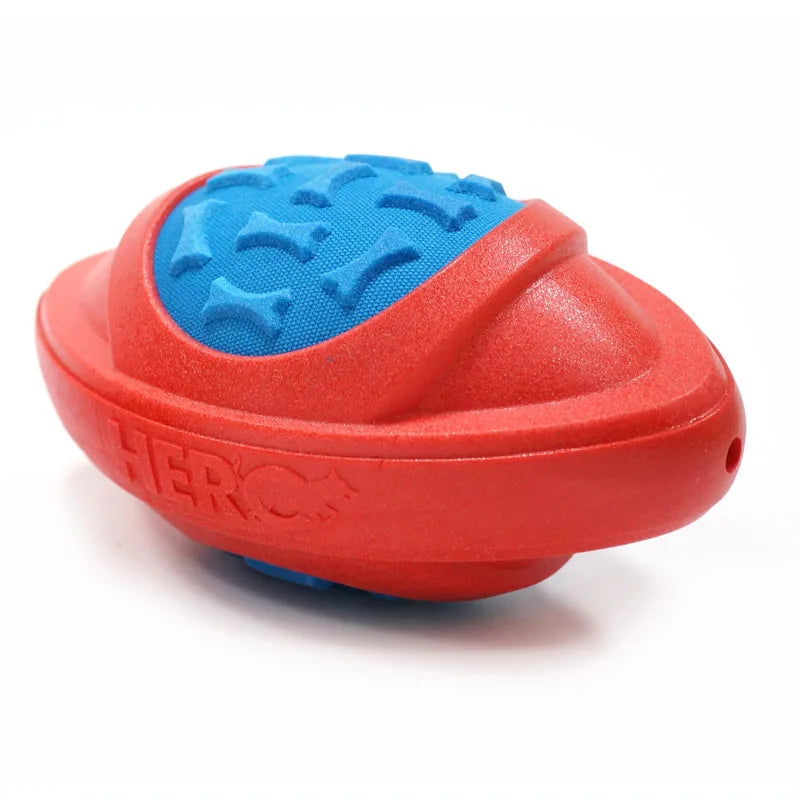 CAITEC Dog Football Toy Floatable Squeaky Outdoor Throwing