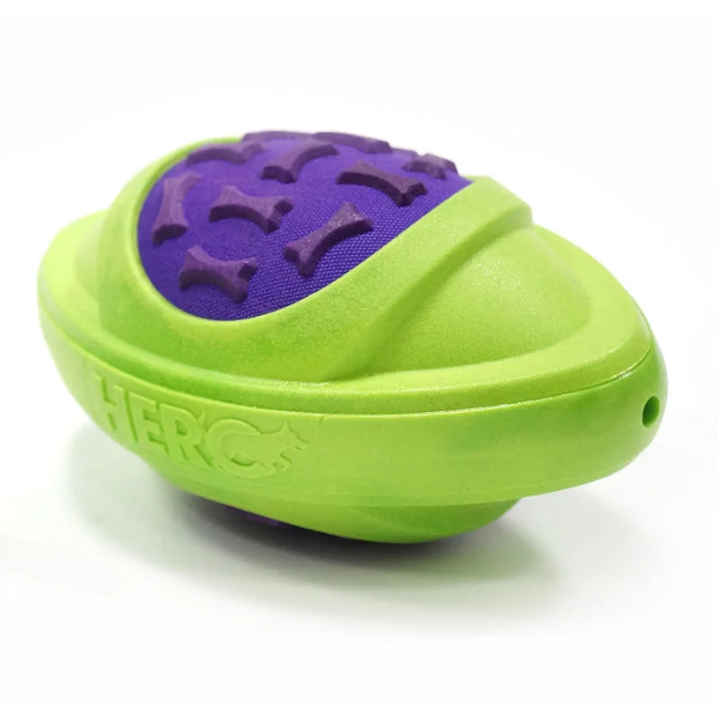 CAITEC Dog Football Toy Floatable Squeaky Outdoor Throwing