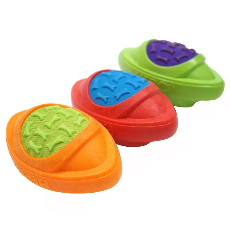 CAITEC Dog Football Toy Floatable Squeaky Outdoor Throwing