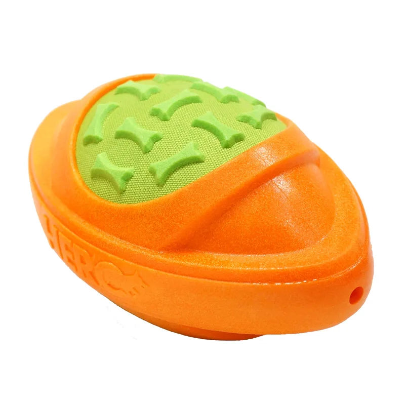 CAITEC Dog Football Toy Floatable Squeaky Outdoor Throwing