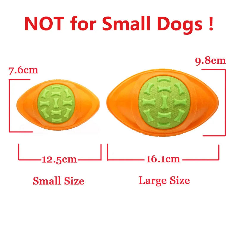 CAITEC Dog Football Toy Floatable Squeaky Outdoor Throwing