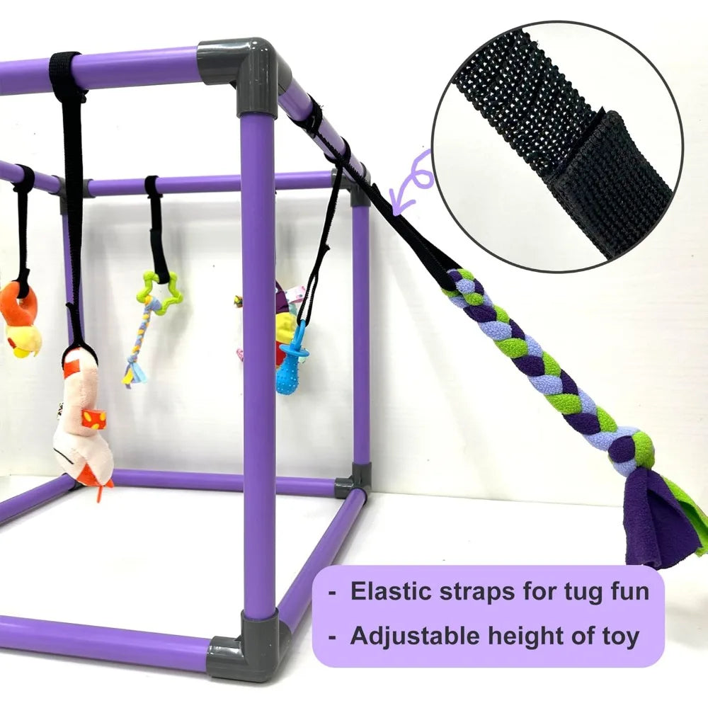 Hign Concerned Puppy Play Gym For Dogs With 8 Hanging Toys
