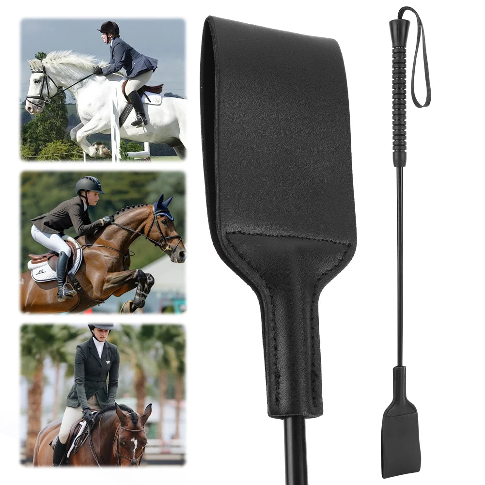 Equestrian Riding Crop PU Leather Handle Whip Outdoor