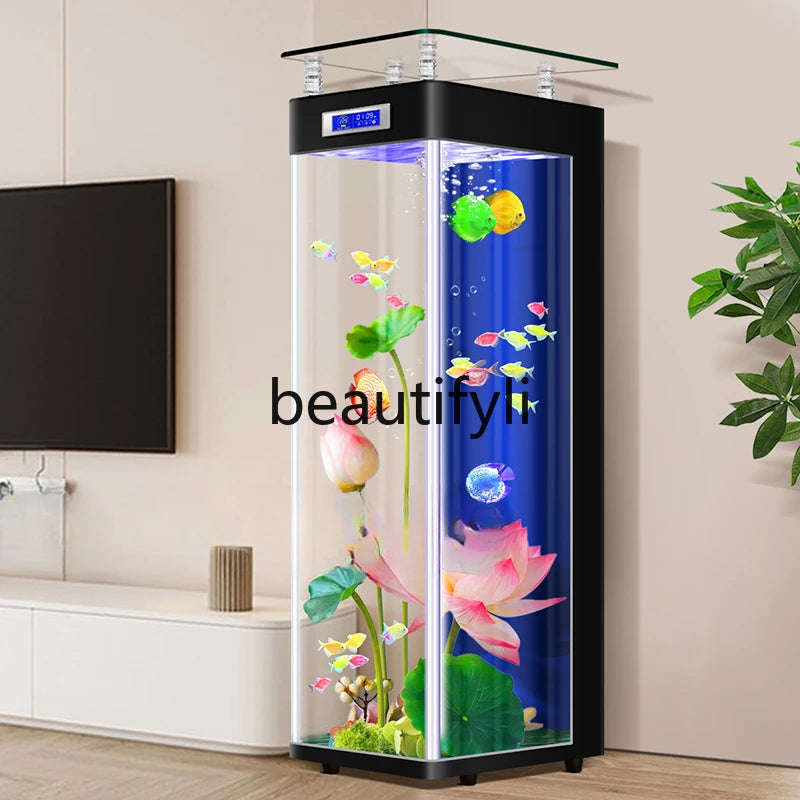 Fish Tank Floor To Ceiling Goldfish Aquarium Filtration