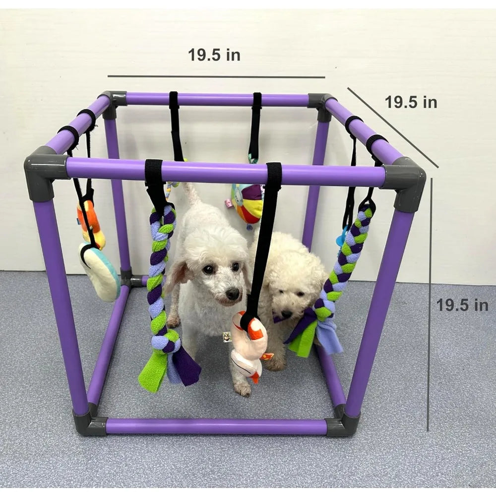 Hign Concerned Puppy Play Gym For Dogs With 8 Hanging Toys
