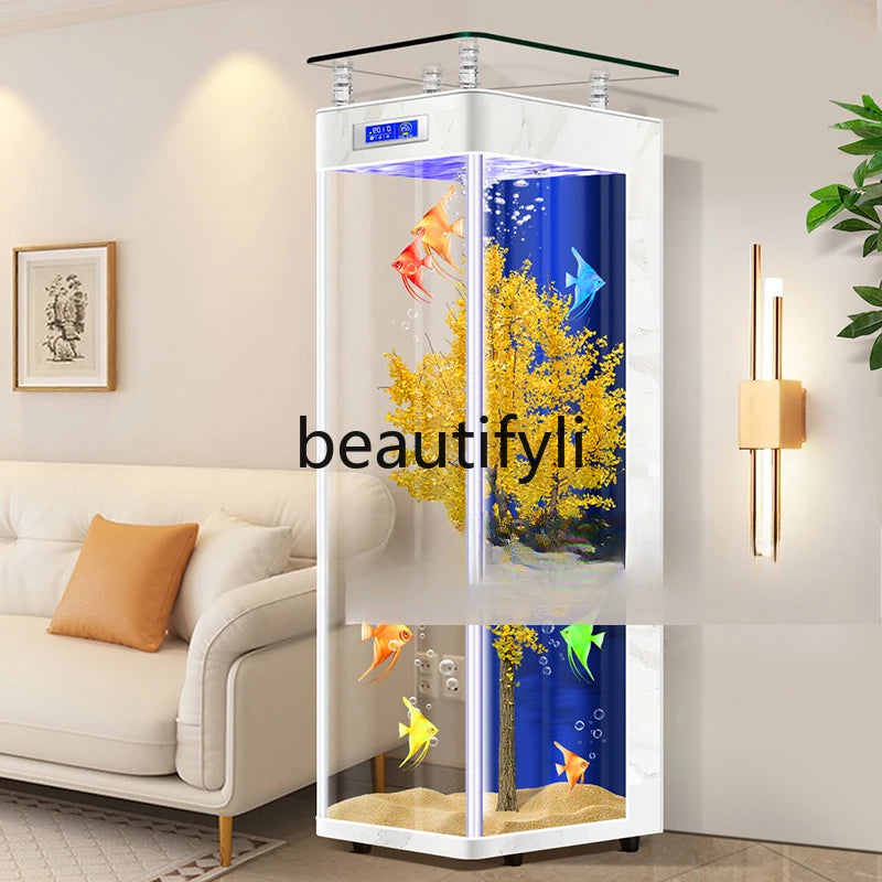Fish Tank Floor To Ceiling Goldfish Aquarium Filtration