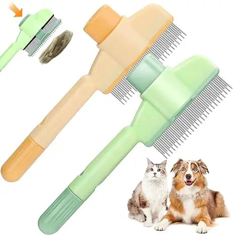 SUOJIH Self Cleaning Pet Hair Removal Comb For Cats Dogs