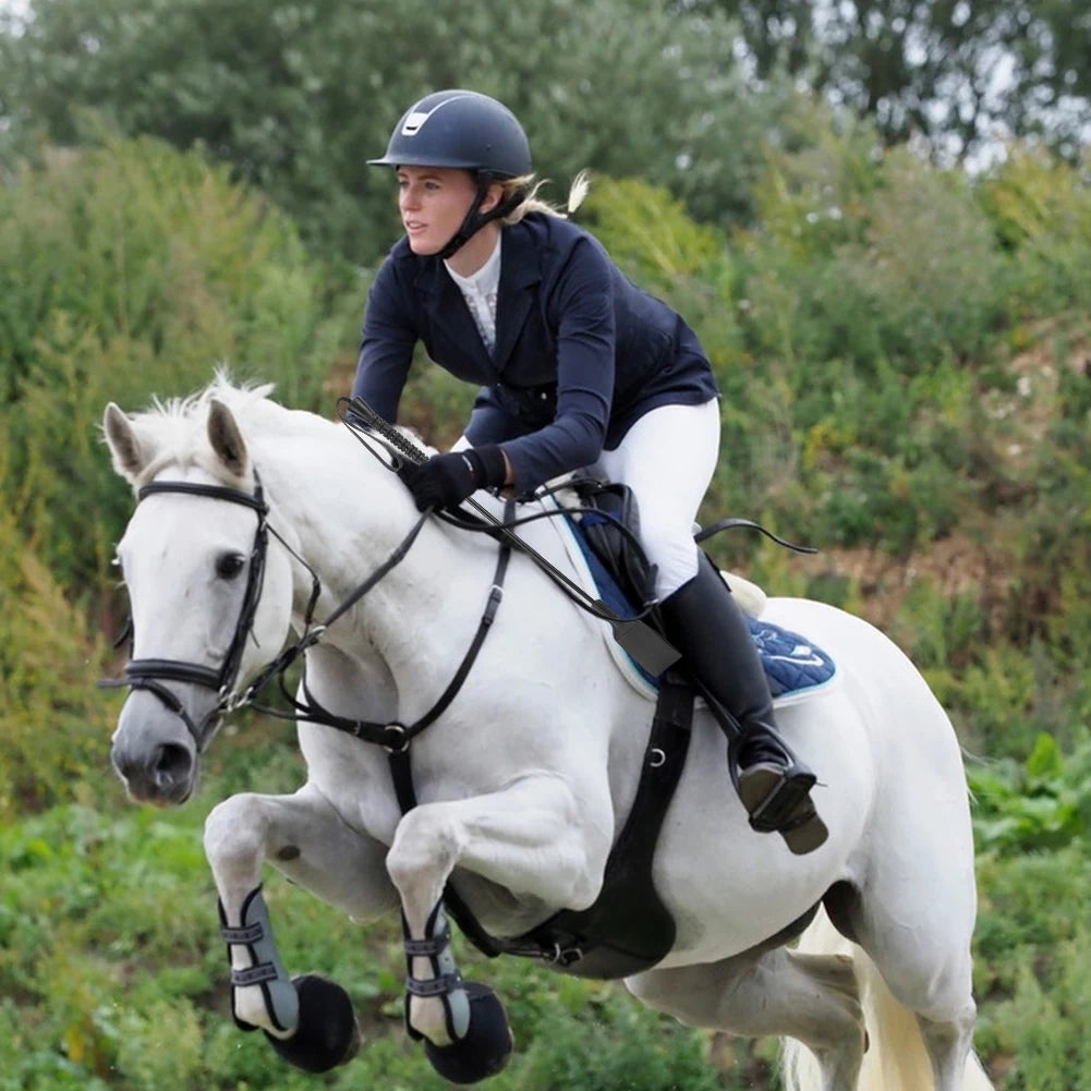 Equestrian Riding Crop PU Leather Handle Whip Outdoor