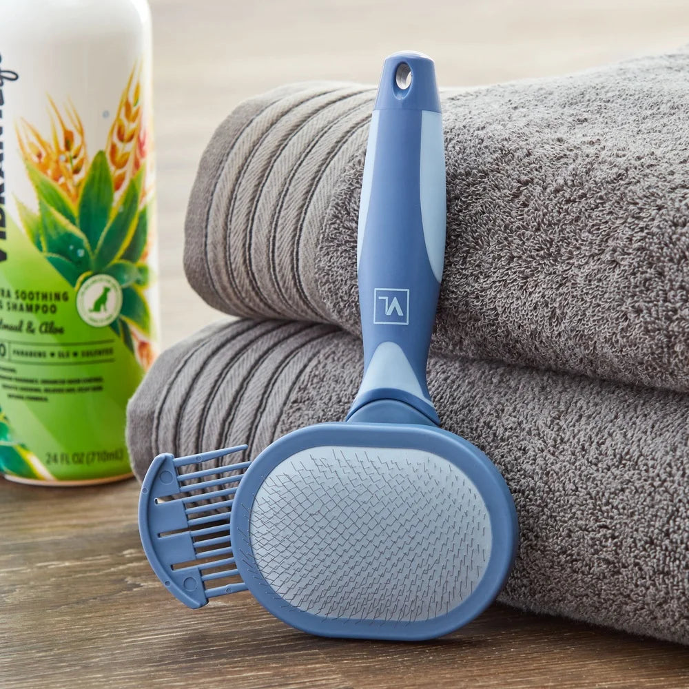 Alma's Pet Supplies Slicker Brush With Built In Clean Comb