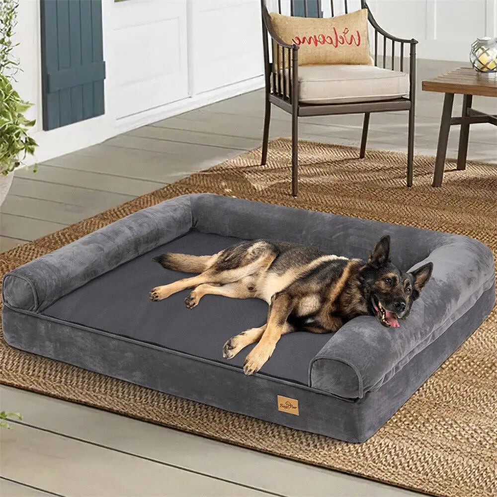 BORWARTCN Calming Orthopedic Memory Foam Dog Bed With Cover