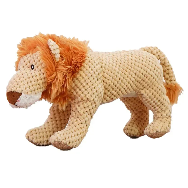 Hign-concerned Squeaky Dog Toys Lion Dino Plush For Dogs