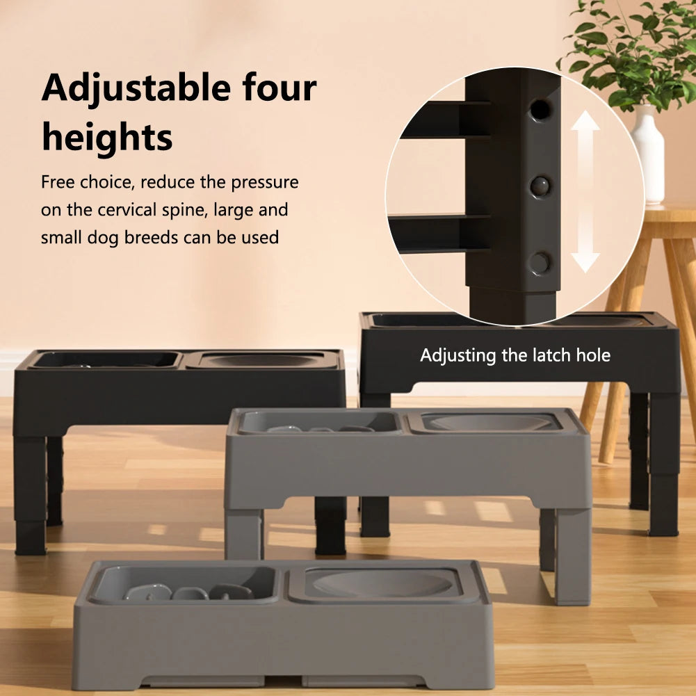 TWISTER.CK Elevated Dog Slow Feeder Raised Bowl Stand