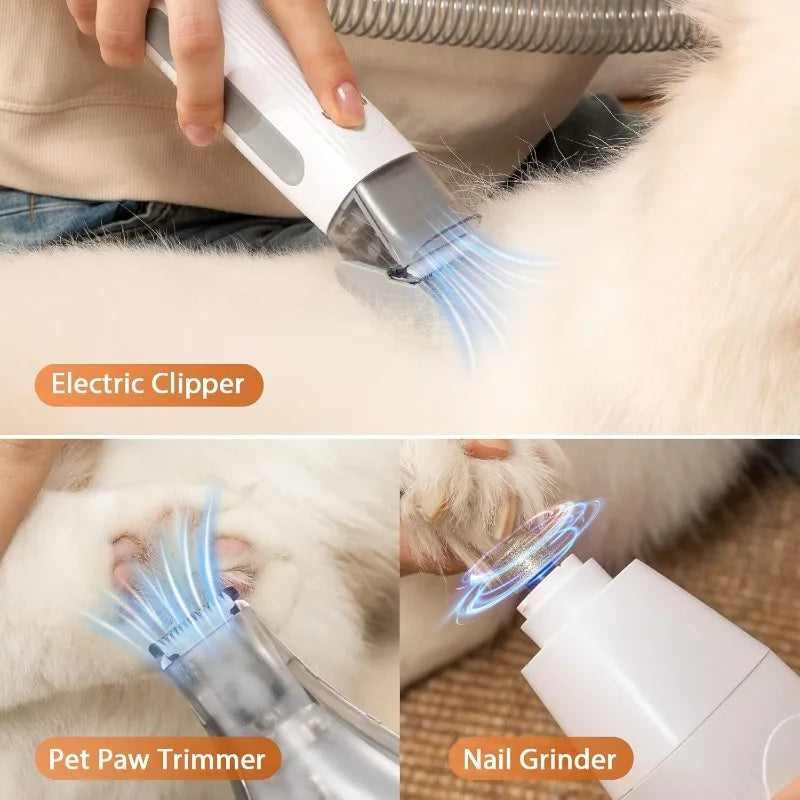 Hignconcerned Dog Grooming Kit Vacuum Clippers Nail Trimmer
