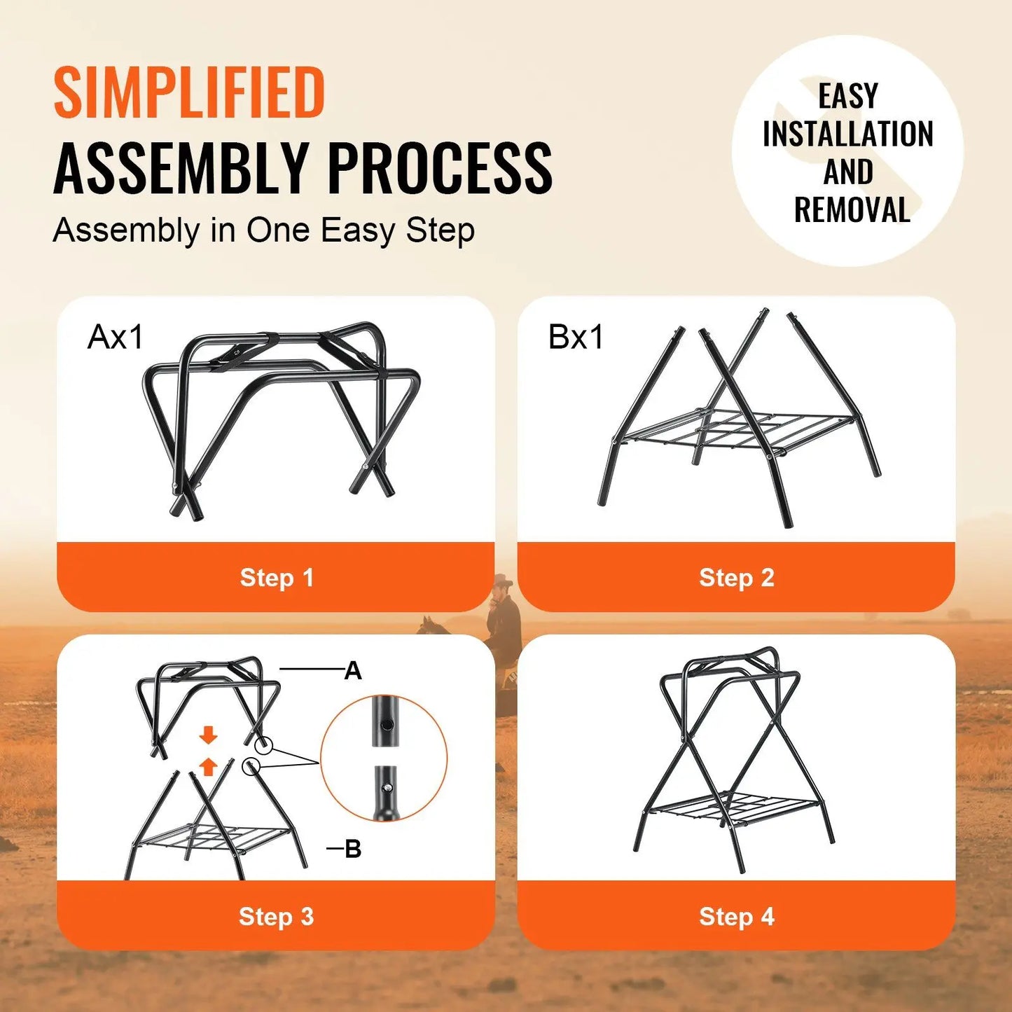 Guangdong Folding Saddle Rack Freestanding Saddle Stand