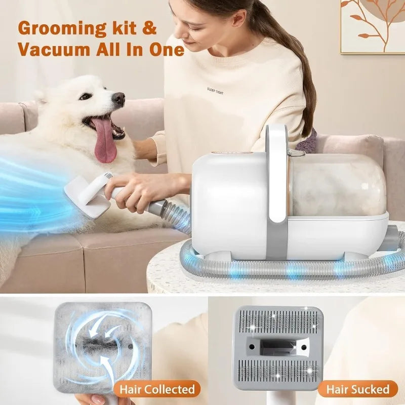 Hignconcerned Dog Grooming Kit Vacuum Clippers Nail Trimmer