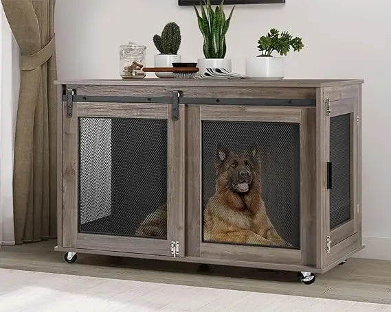 Hign-concerned Wooden Dog Crate Furniture Indoor Kennel