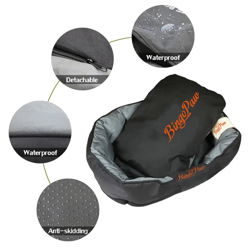 BINGOPAWCN All Season Calming Dog Bed With Removable Cover