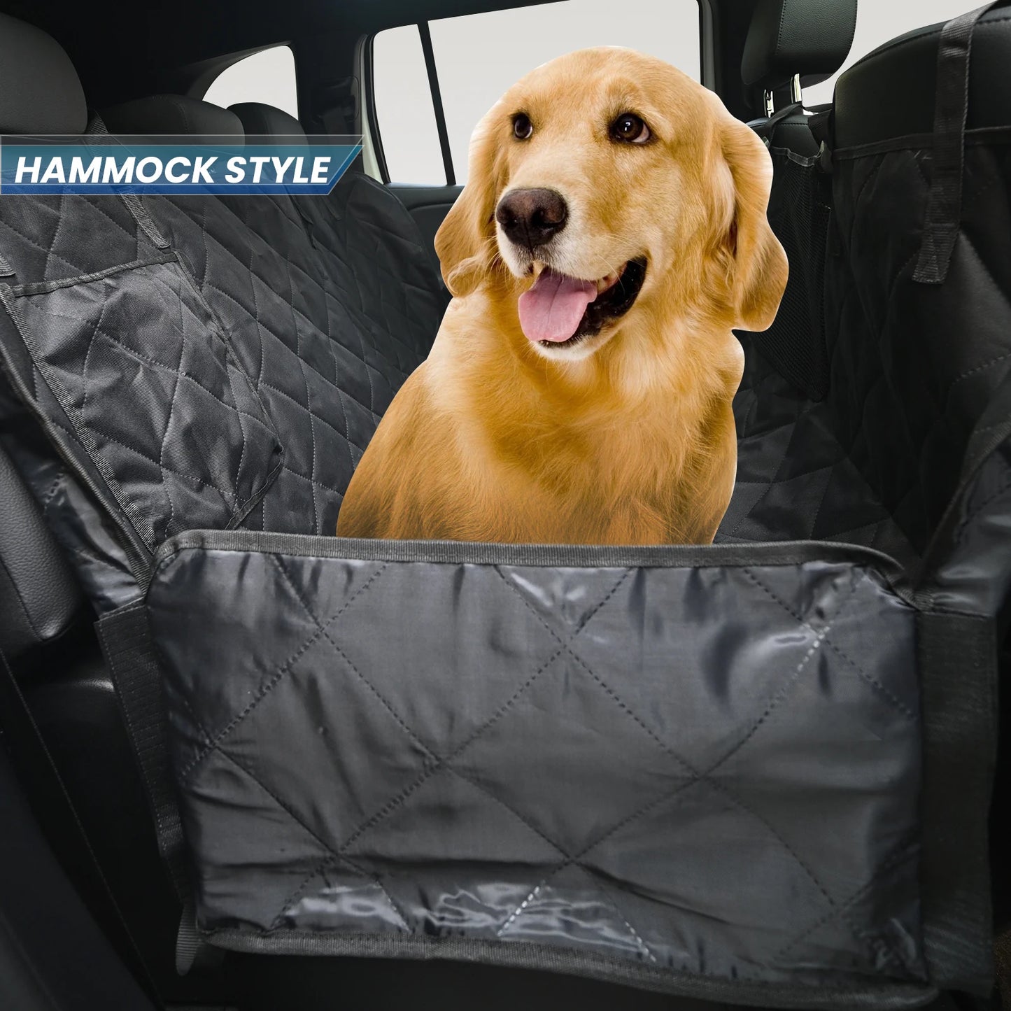 XUKEY Dog Rear Seat Cover Waterproof Car Travel Hammock