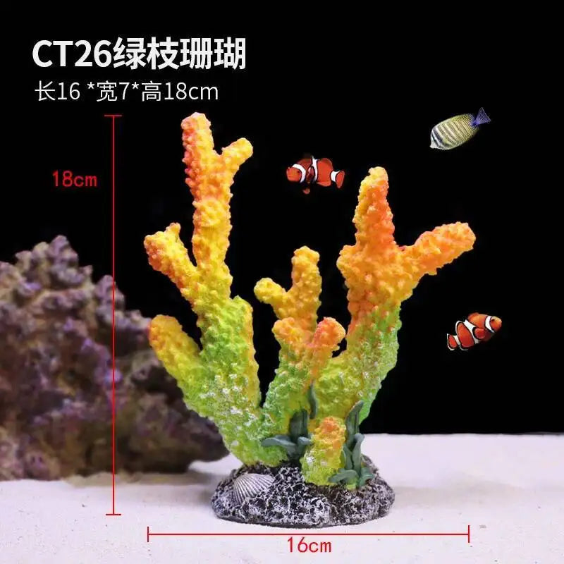 Hign-concerned Simulated Coral Aquarium Decoration Resin Landscape