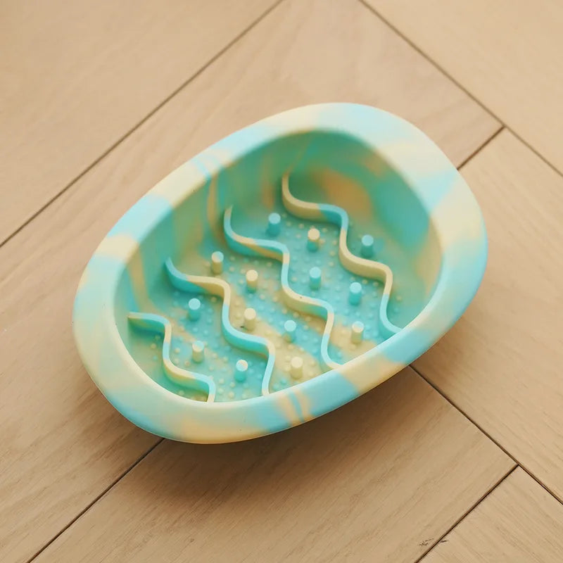 Anti Overturning Slow Eating Silicone Bowl For Cats And Dogs