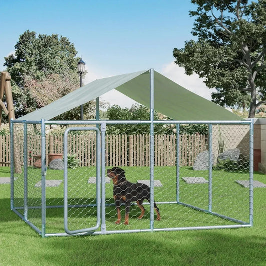 Guangbai Outdoor Large Dog Kennel Enclosure With Roof