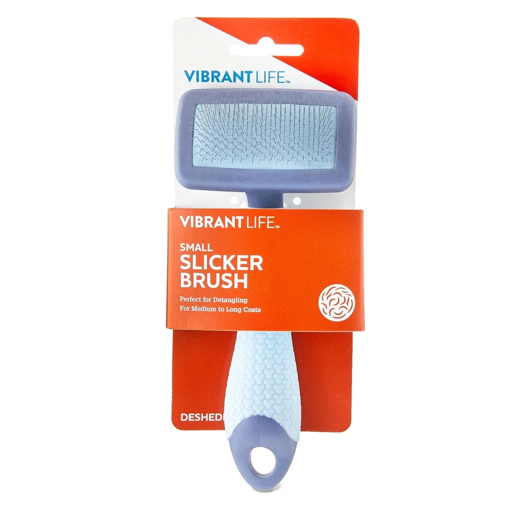 DUTRIEUX Dog Slicker Grooming Brush With Ergonomic TPR Grip