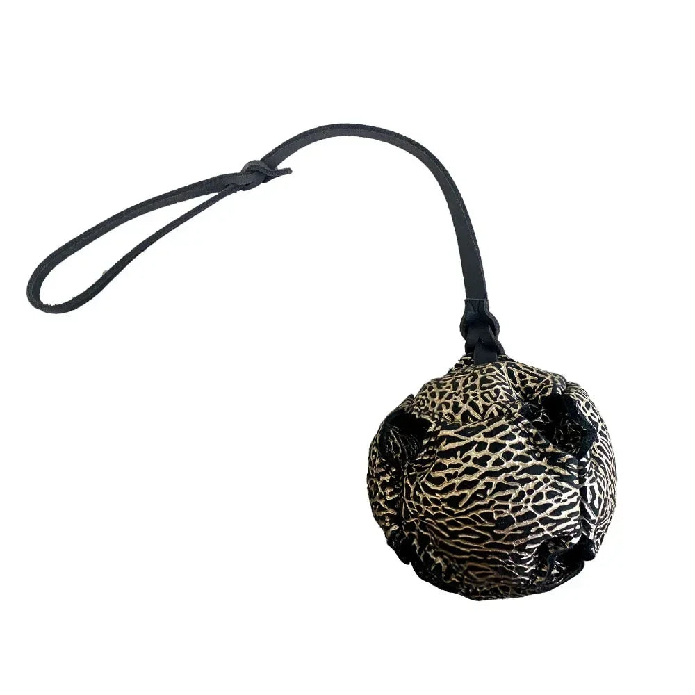 Hign-Concerned Leather Dog Training Ball Toy With Handle